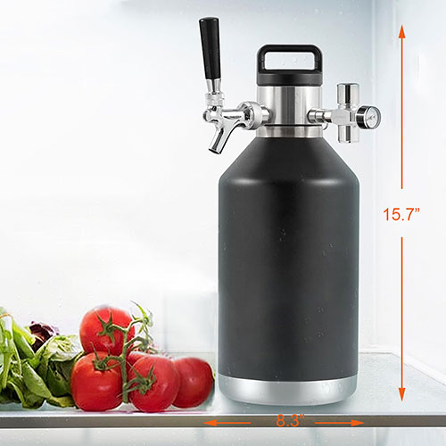 3.8L Tireuse à bière isotherme à double paroi avec isolation sous vide