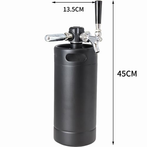 Fût à une paroi de 4L avec Tête de soutirage de CO₂