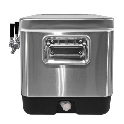 Glacière Tireuse Inox Double Robinet / Jockey Box à pression / Glacière