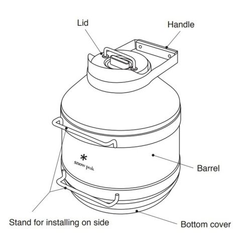 Growler isotherme / Réservoir de bière isotherme sous vide avec couvercle en bambou 4.7L