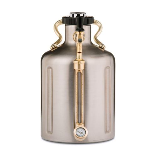 Growler isotherme sous vide à double paroi avec bouchon régulateur de CO2 3.8L