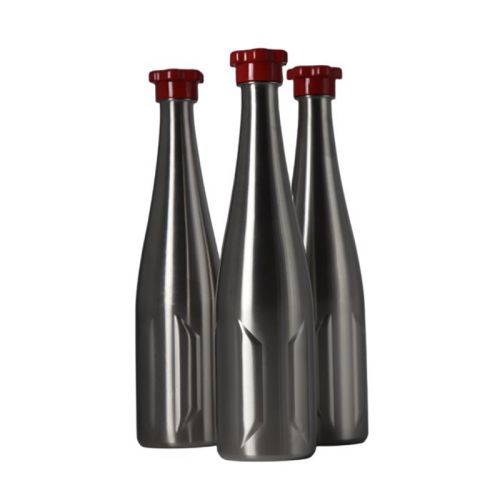 Bouteille de bière en acier inoxydable avec bouchon à visser 1L