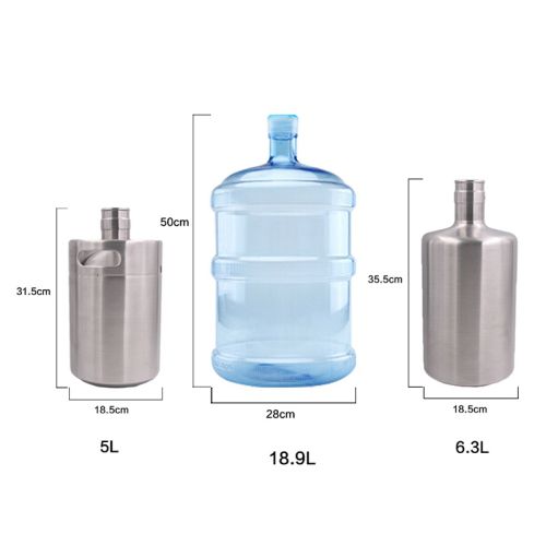 Pichet d'eau en acier inoxydable 5L pour distributeur à pompe à eau / Cruche à eau