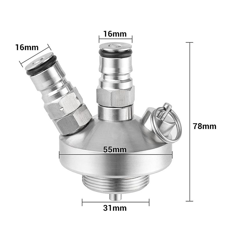 Robinet à bière avec connecteur double fermeture à bille / Raccord rapide pour fût de bière